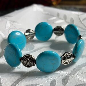 Handmade Turquoise Stretch Bracelet